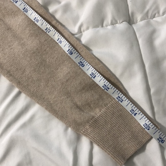 Banana republic mock turtleneck wool blend oatmeal color small and festive scarf - Picture 9 of 11